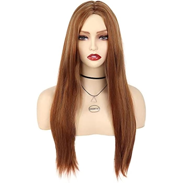 DILLARDS Gnimegil Long Blonde Wigs For Women Brown With Highlight Blonde High Temperature Synthetic Natural Hairstyles Blonde Streaks Wig Daily Wear Cosplay Party Costume For Women - Image 3
